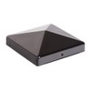VIVAGARDEA Pyramid Post Caps Black Powder-Coated Steel 71 x 71