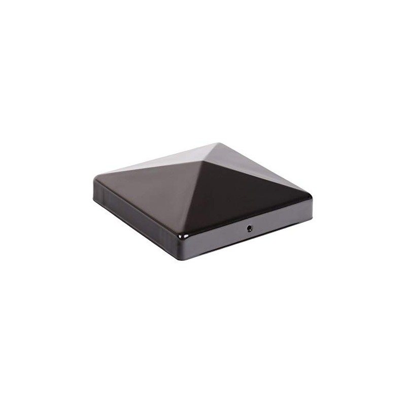 VIVAGARDEA Pyramid Post Caps Black Powder-Coated Steel 71 x 71