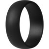 ThunderFit Mens Silicone Rings Wedding Bands - 1 Ring (Black, 9.5 - 10 (19.8mm))