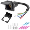 7 Way RV Trailer Light Connector Socket 7 Pin Wire