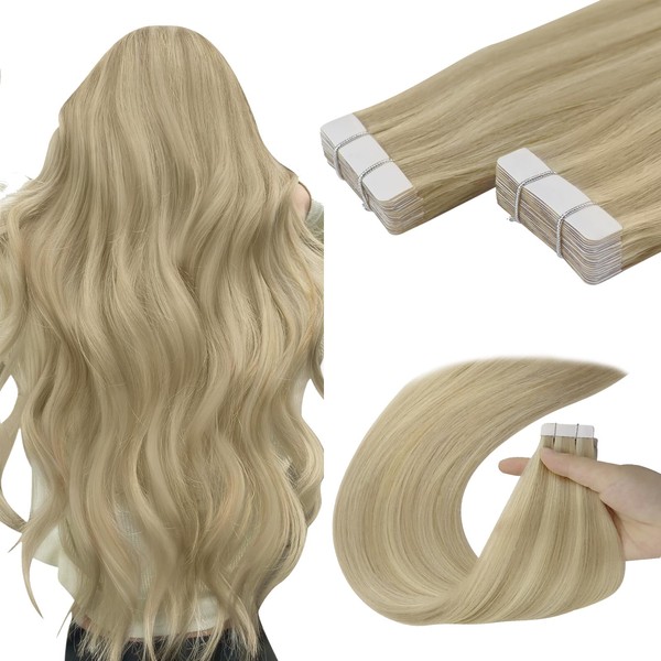 YoungSee Invisible Tape in Hair Extensions Blonde Highlighted Tape in