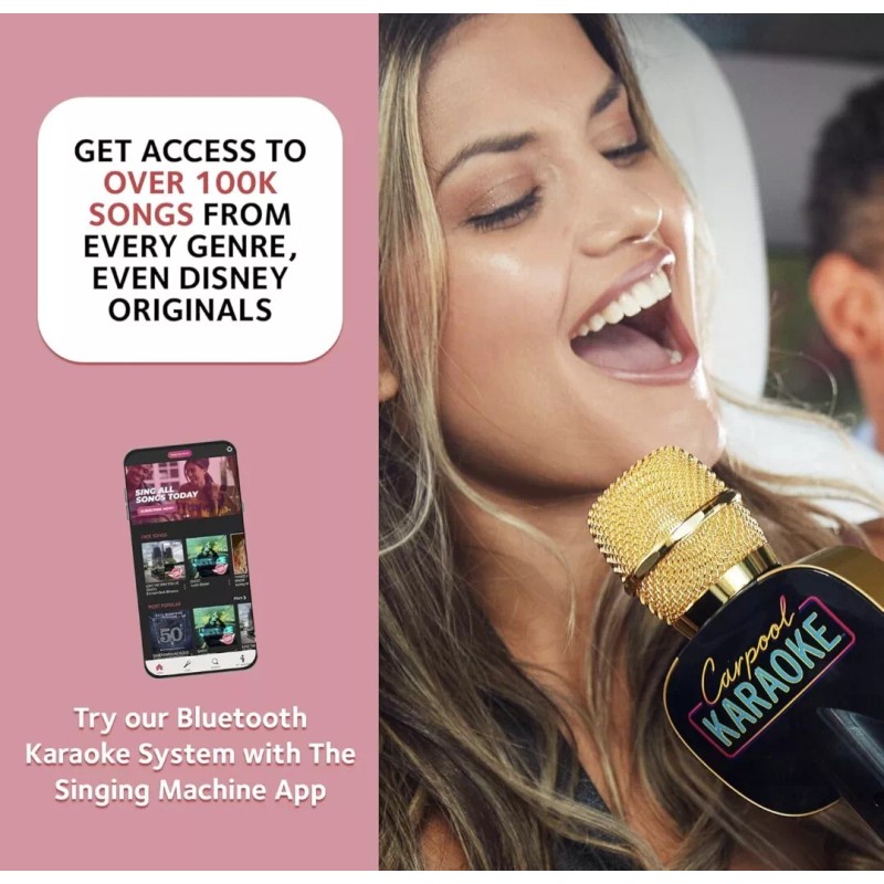 Singing Machine CARPOOL KARAOKE Machine for Kids & Adults, Carpool