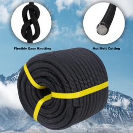 Double Braided Arborist Rope -1/2 Inch x 50 Feet Polyester Rope- High Strength Climbing Rope for Tree Work, Halyard, Sailing