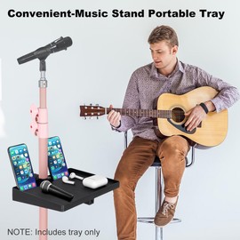 koolehaoda Sound Card Tray, Universal Microphone Stand Tray, Can be installed on diameter 12-22MM on Rod Holders,for Most Mic Stands,Light Stand, for Stage, Live Streaming, (8.3" x 6.3")