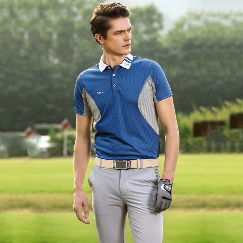 DOOPAI Men's Automatic Leather Belt with Ratchet for Business Suit,