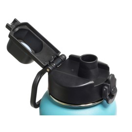 Yerbam 40oz Stainless Steel Insulated Water Bottle One-Touch Open Chug Lid & Covered Straw Lid Wide Mouth Direct Drink Dishwasher Safe Leakproof Sweat-Free BPA-Free (Moonstone Blue)