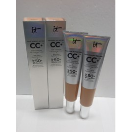 IT COSMETICS YOUR SKIN BUT BETTER CC+ CORRECTING CREAM MEDIUM 2.53 OZ (LOT OF 2)