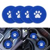 Piburth 4 Pack Car Cup Holder Coasters, Dog Paw Insert