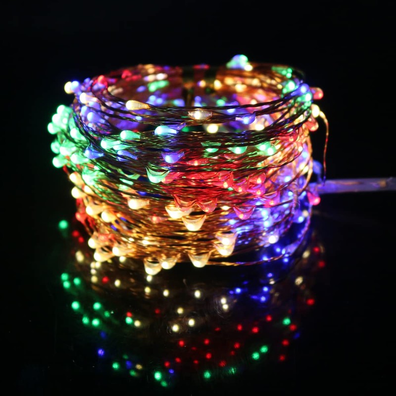 Dreamworth 40 Ft 240 LED's Copper Wire Lights,Remote Battery Operated