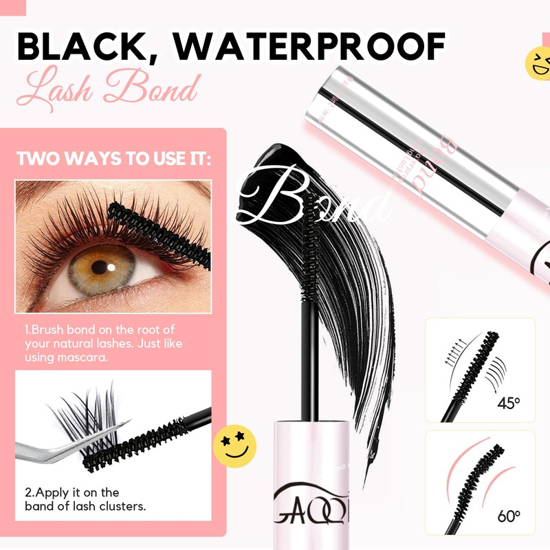 GAQQI Lash Bond and Remover 2 in 1, Waterproof Lash