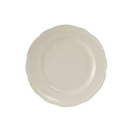 Tuxton China TSC-008 Plate, 9" Diameter, Round, Scalloped Edge, Microwave and Dishwasher Safe, Oven Proof, Fully Vitrified, Ceramic, Shell, American White/Eggshell, Pack of 24