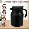 1L Thermal Coffee Carafe Jug,Stainless Steel Insulated Tea Pot with
