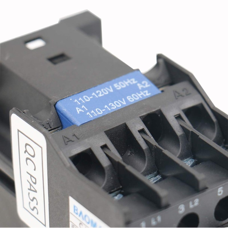 Baomain 3-Pole AC Contactor CJX2-1810 – 110VAC Coil, 3NO+1NO Auxiliary,