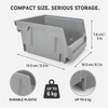 Stackable Plastic Parts Bins for Garage Tool Storage