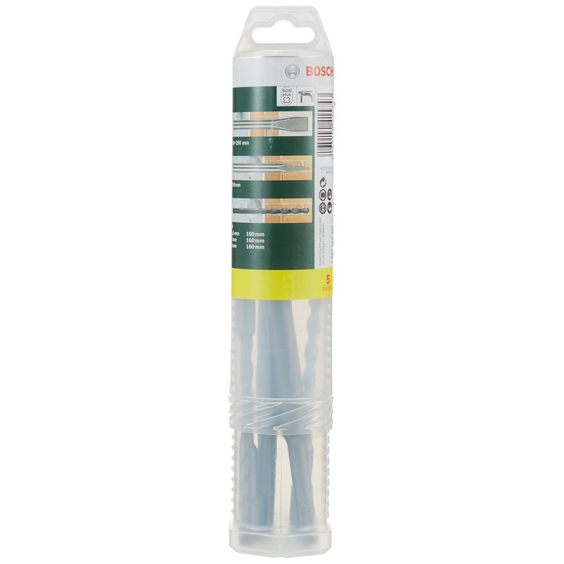 Bosch 5-teiliges SDS-plus-Meißel- und Hammerbohrer-Set, 2607019456