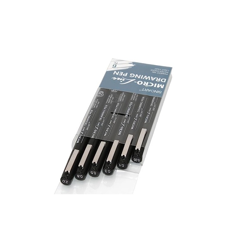 Paintersisters Fineliner Set of 6 Micro Line for Drawing Illustration,