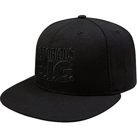 Men's Notorious B.I.G. Logo Snapback Baseball Cap Adjustable Black