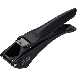 Lurch 221405 Knoblauchpresse aus Kunststoff für für geschälte oder ungeschälte Knoblauchzehen, 6.5 x 12 x 25 cm, Schwarz