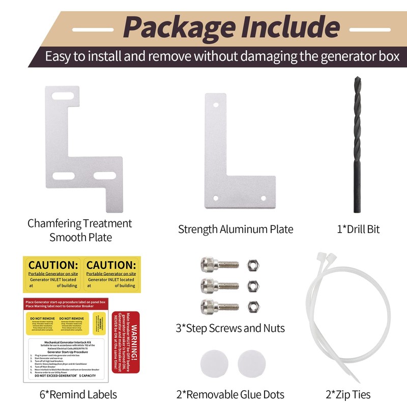 Generator-Interlock Kit for Siemens - 150 or 200 amp Panels,