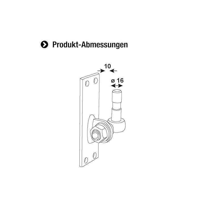 Connex Hook on Plate Diameter 16 Distance up to 10