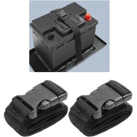 Unbranded Battery Box Strap - Adjustable Buckle, Auto & Trailer Hold Down 2 PCS, black