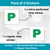 P Plate Stickers for New Driver | Micro-Perforated Tech: See-Through