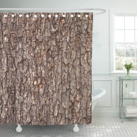 GOOESING Waterproof Shower Curtain Curtains Beige Pine Tree Bark Brown Tileable of The Old Trunk Wood Weathered Abstract Aging Decorative Bathroom
