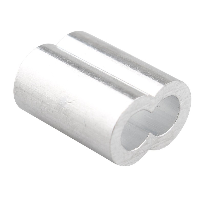 Futheda 50 pcs Aluminum Crimping Loop Sleeve Clips with Double