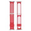 Durable Silicone Watch Strap Replacement Wristband for Watch(Red White)