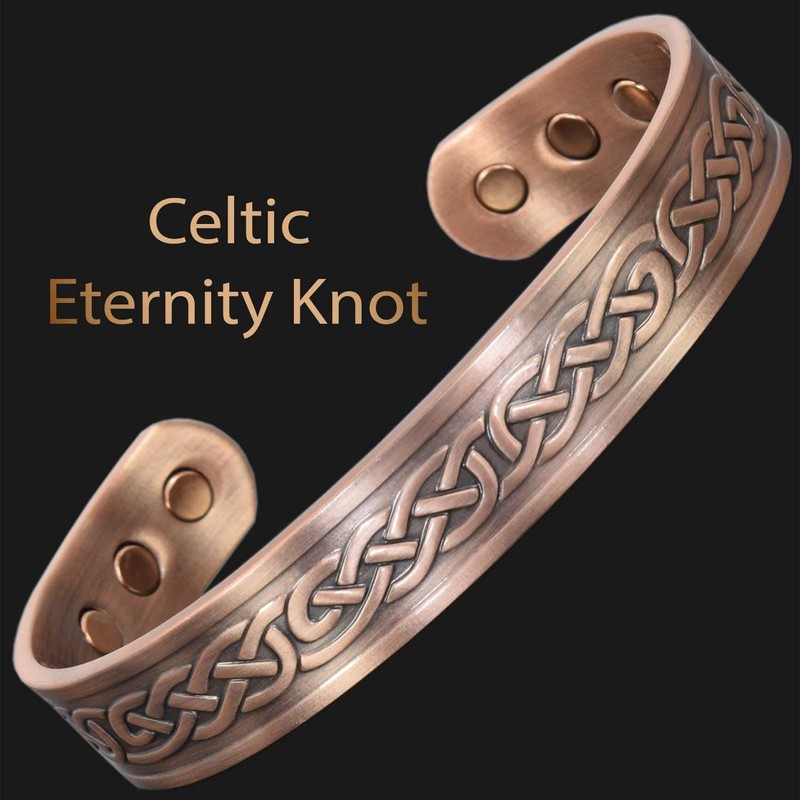 Holistic Magnets Copper Magnetic Bracelet Men's Women's Celtic Bangle Copper