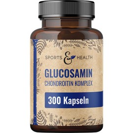 Glucosamine Chondroitin Complex - 300 Pure Capsules without Additives - Glucosamine & Chondroitin High Dose with 1000 mg per Daily Dose - 5 Months Supply Glucosamine - Chondroitin Sulphate