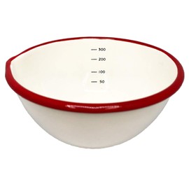 富士ホーロー 片口ボウル 12cm 0.4L ホーロー 目盛り付 レッド BM-12B NR