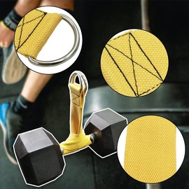J Bryant Fitness Dumbbell Loading Strap for Dip Belt Weight Plate Loading Strap Heavy Duty Weight Belt Accessories - Color: Yellow