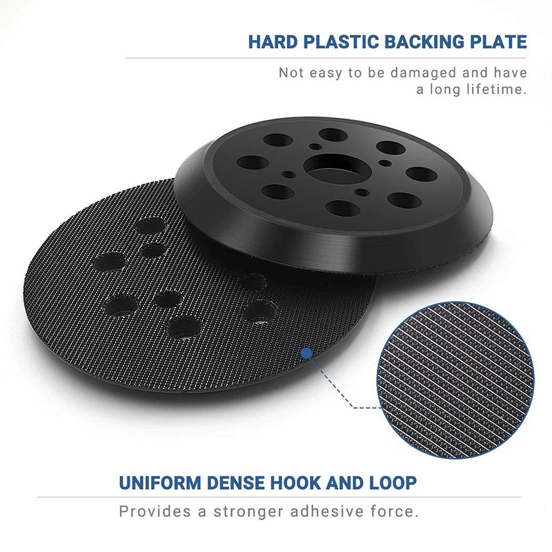 5 Inch Hook and Loop Sanding Pad Replacement, Compatible with