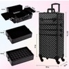 SCIKHEFT 5 in 1 Professional Makeup Train Case Aluminum Cosmetic