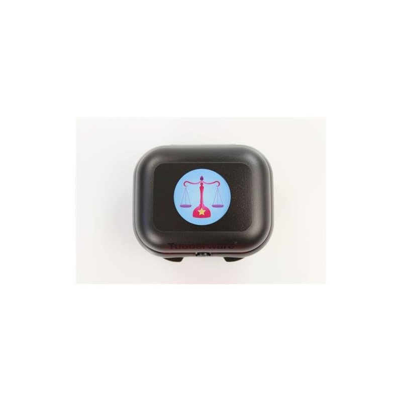 TUPPERWARE Mini Oyster Box Keeper black Zodiac Libra