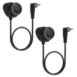 FORE TRS Type-A 3.5mm MIDI Cable-Female 2-Pack 1-FT / 30CM Type-A TRS 3.5mm to MIDI 5 Pin Din Cable with Ultra-Small Plugs for Tight Space 2-Pack Female 1-FT / 30CM