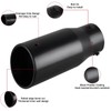 MuRealy 1.5-2.5 Inch Inlet Exhaust Tip Adjustable, 3" inlet 4"