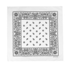 Vamqor Bandana Single Pack & Double Pack Cotton for Men and Women 22 Inch(White)