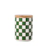 XYQXYQ Kitchen Countertop Ceramic Checkered Canisters,Black And White Food Storage
