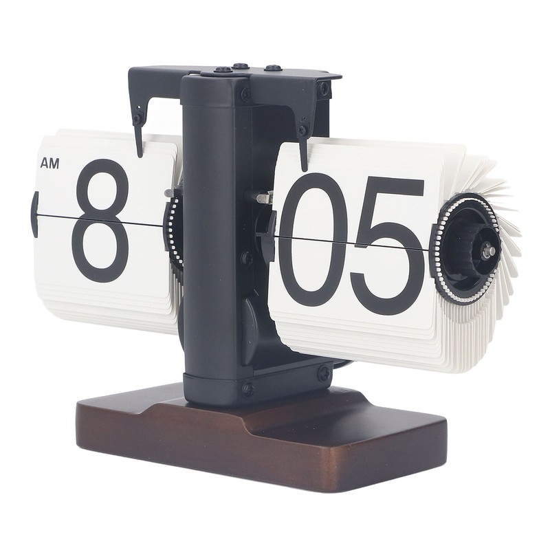 Digital Flip Dоwn Clock Retro Wooden Mechanical Flip Clock Desktop