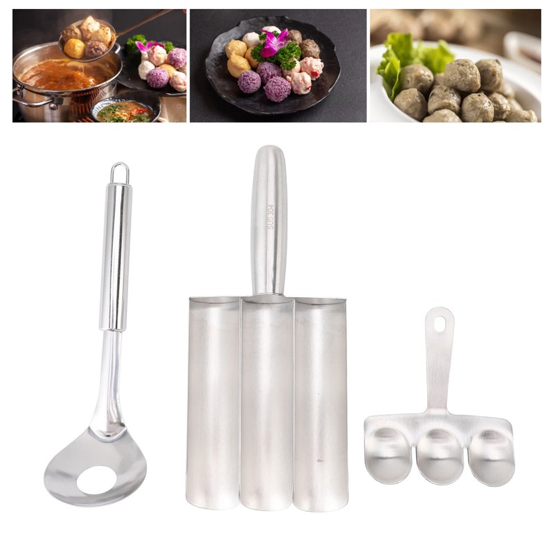 Stainless Steel Kitchen Triple Meatball Maker for Meatball Lovers Home