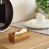 BWODYAY Sugar Packet Holder, Acacia Wood Sugar Caddy, Sugar Packet