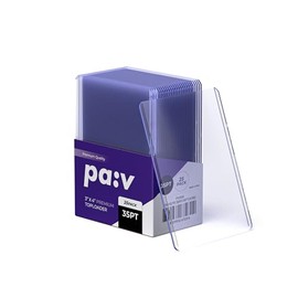Protectores superiores extrarrígidos de 35 PT para tarjetas (paquete de 25) – Fundas de plástico duro ultratransparentes para tarjetas coleccionables 