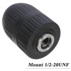 Mesee 2-13mm Drill Chuck Adapter, Plastic Keyless Drill Chuck 1/2-20UNF