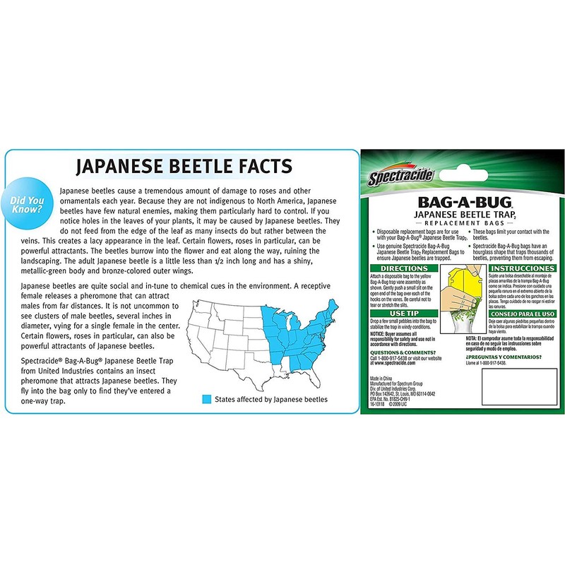 Spectracide Bag-A-Bug Japanese Beetle Trap2 Replacement Bag, 18ct.