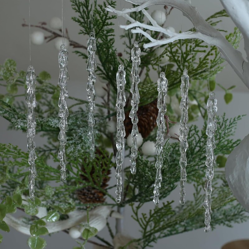 Dahi Christmas Tree Decoration, Icicle Pendant, Acrylic Icicle Decoration