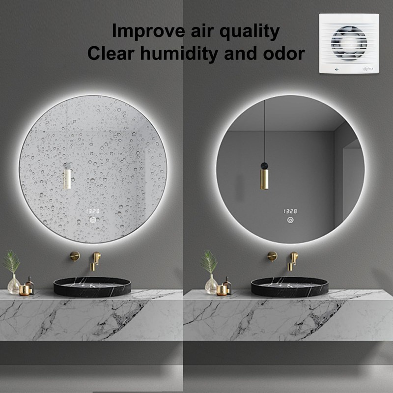 4 Inch Wall Mount Bathroom Exhaust Fan, Plug in Wall