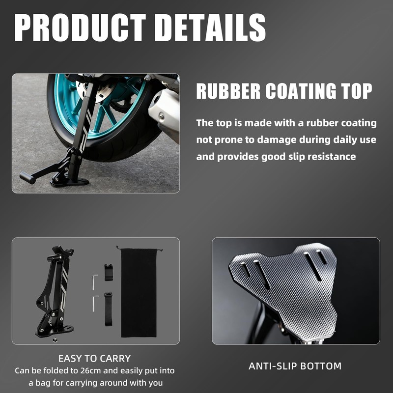 BAOUFF Motorcycle Front and Rear Wheel Stand Lift,Universal Portable Height