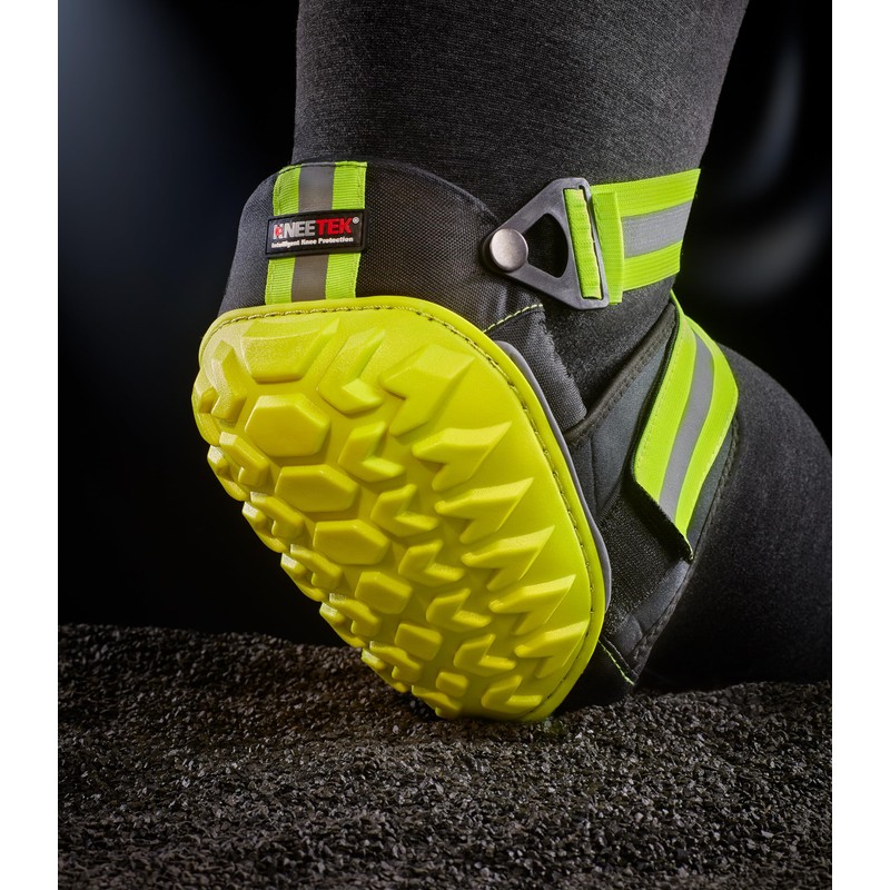 Kneetek HiVis Knee Pads, 230 g, Non-Slip, Specially Profiled Knee